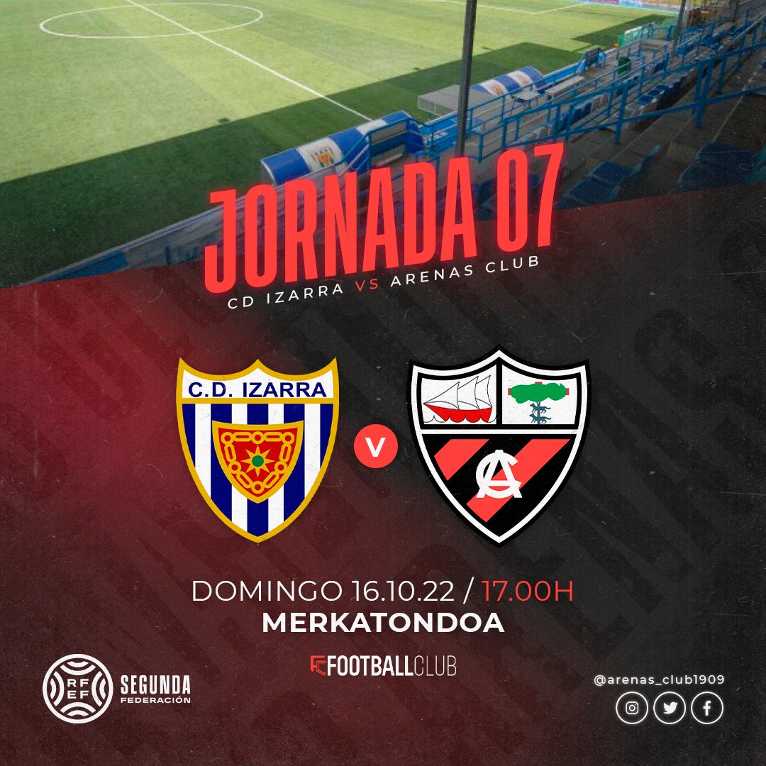 arenas_club1909's tweet photo. El próximo domingo 16 de octubre a las 17:00 nos mediremos en Merkatondoa al @CD_Izarra . El precio de las entradas para los adultos será de 15 € y de 8 € para los menores de 10 años. https://t.co/JPTDtRVvmA