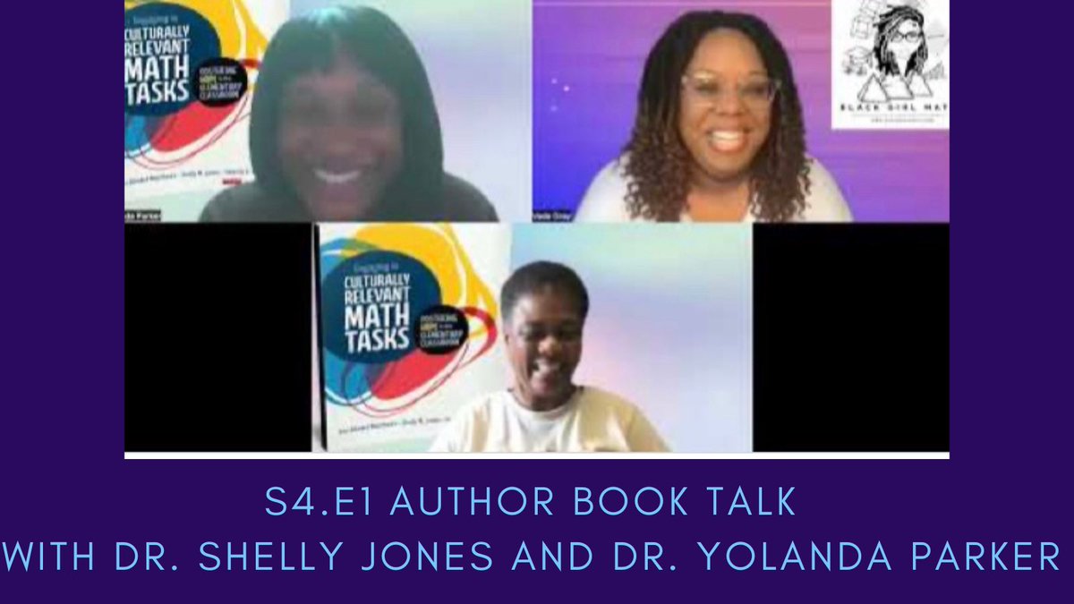 Dr. Yolanda Parker and @ShellyMJones1 discuss how to make math tasks culturally relevant with me to kick off Season 4! blackgirlmath.com #blackwomenrockmath #iteachmath