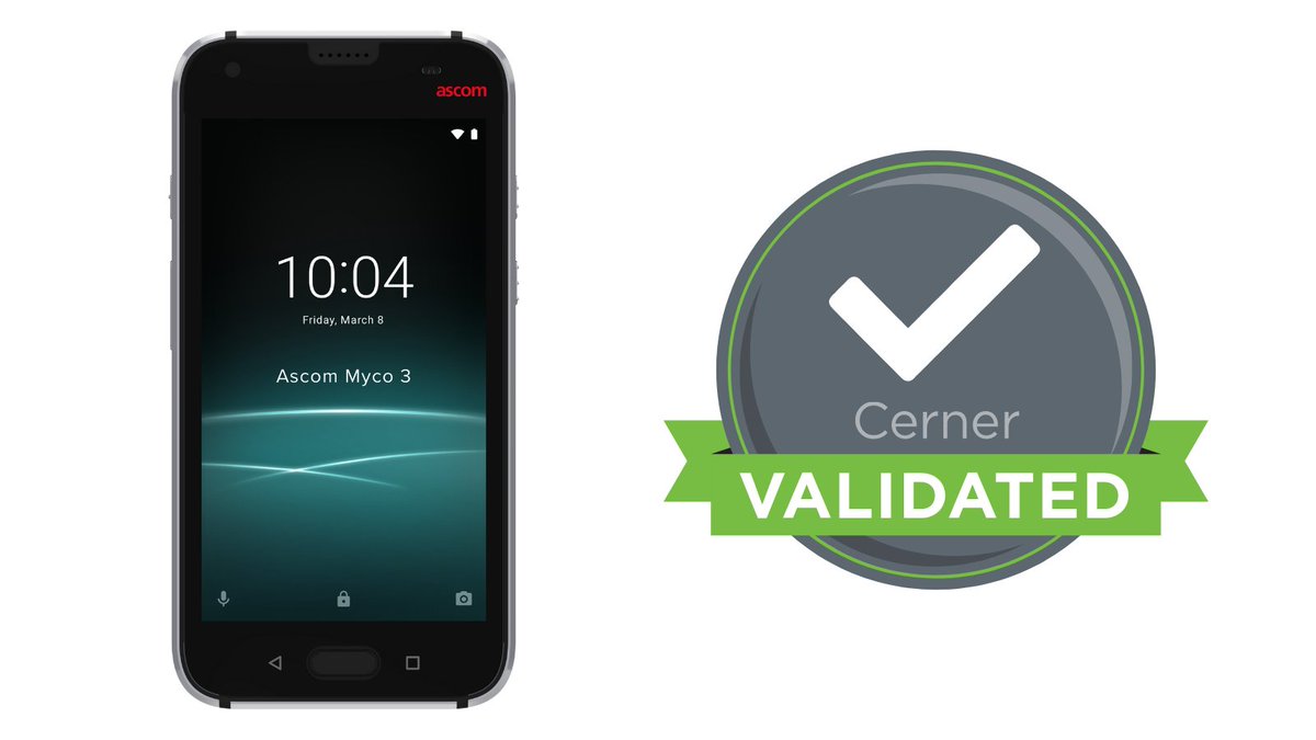 Our Myco 3 Smartphone just received Cerner validation - read more about how this can enhance clinical communication workflows in the news release. ascom.com/north-america/…