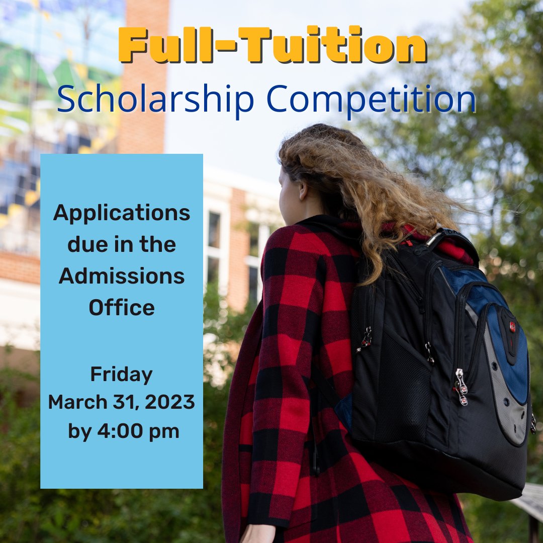 UPGAdmissions's tweet photo. See if you are eligible to compete for 1 of 3 Fall 2023 full-tuition scholarships!
Check out the link for full details on eligibility and how to apply. Applications are due by 4 pm on Friday, March 31, 2023!
https://t.co/RRlRUTjZ4J
#scholarship #fulltuition #pittgreensburg https://t.co/KBX3o0MyX3