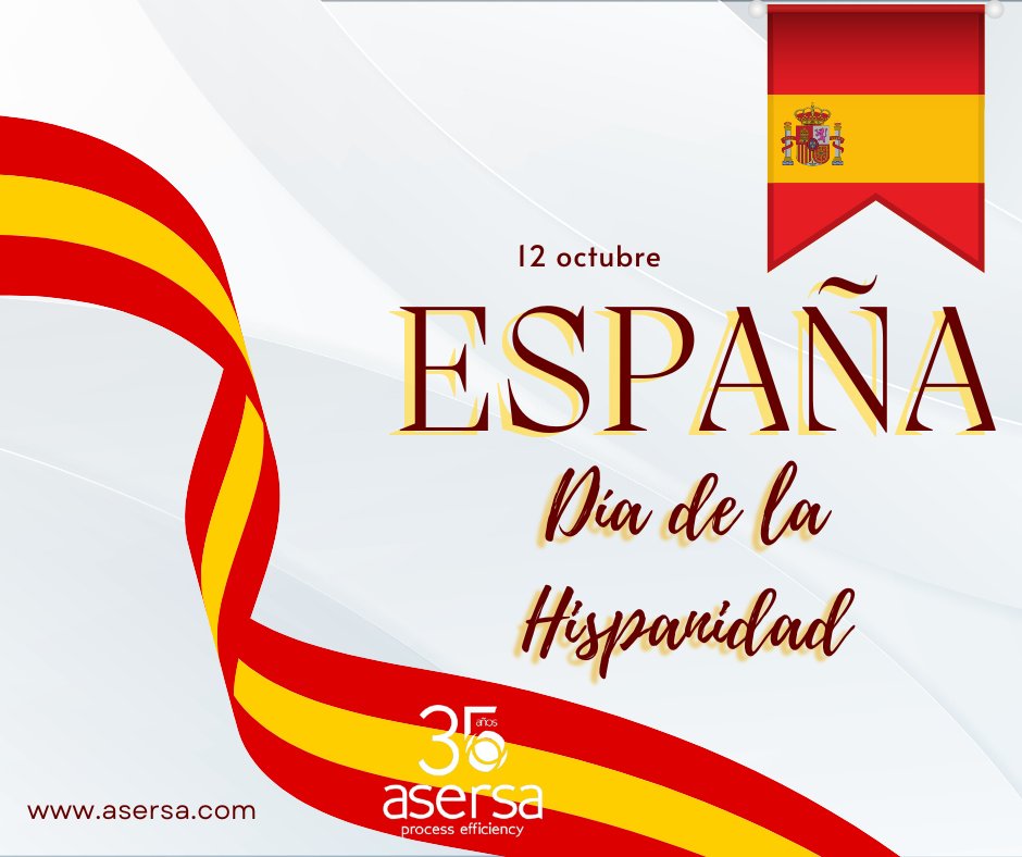 🇪🇸¡FELIZ DÍA DE LA HISPANIDAD!🇪🇸
Asersa somos una empresa 100% española que no necesita de terceros para sus desarrollos.

Por el #DíadelaHispanidad queremos felicitar a todos nuestros compatriotas
asersa.com

#España #Hispanidad #12octubre
