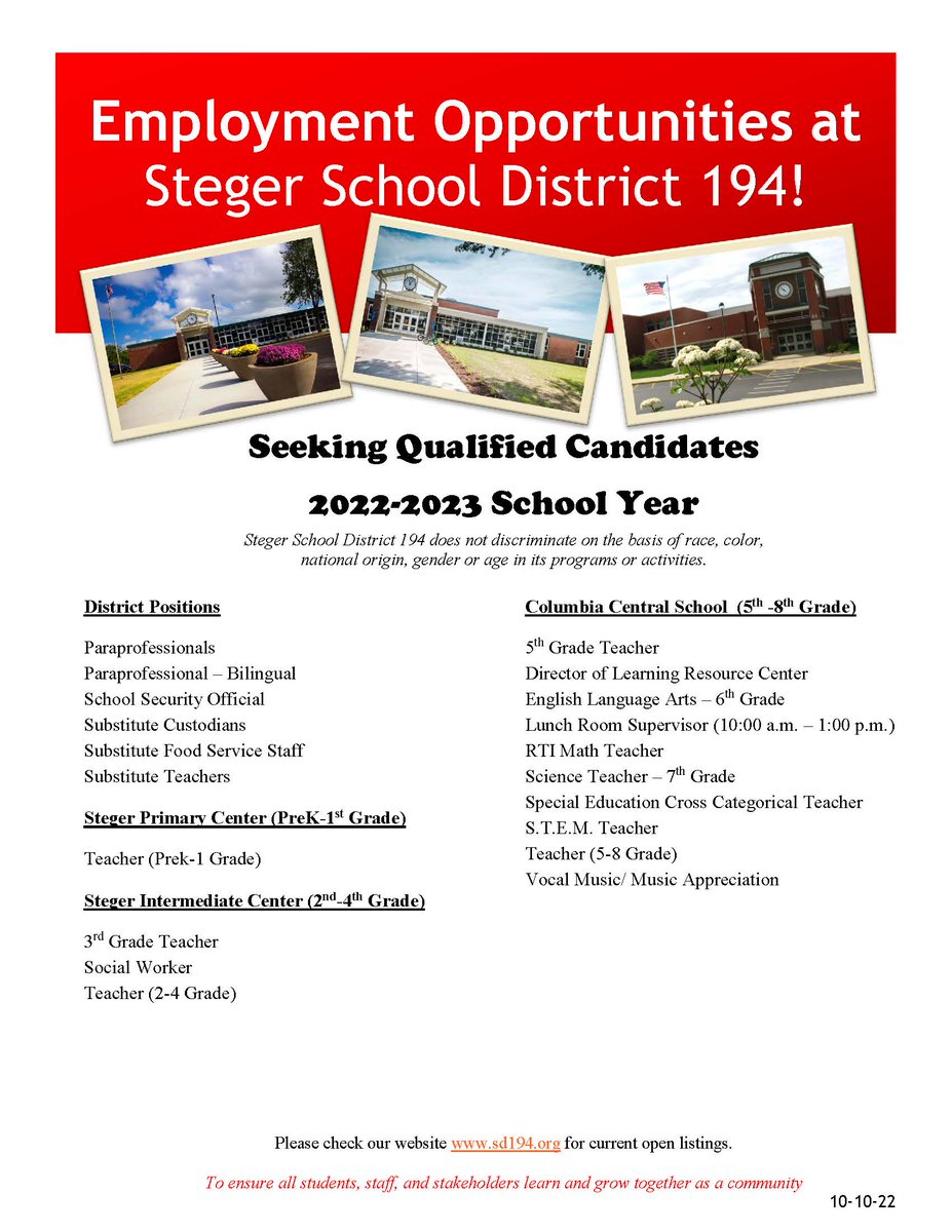 Steger School District 194 (@steger194) on Twitter photo 
