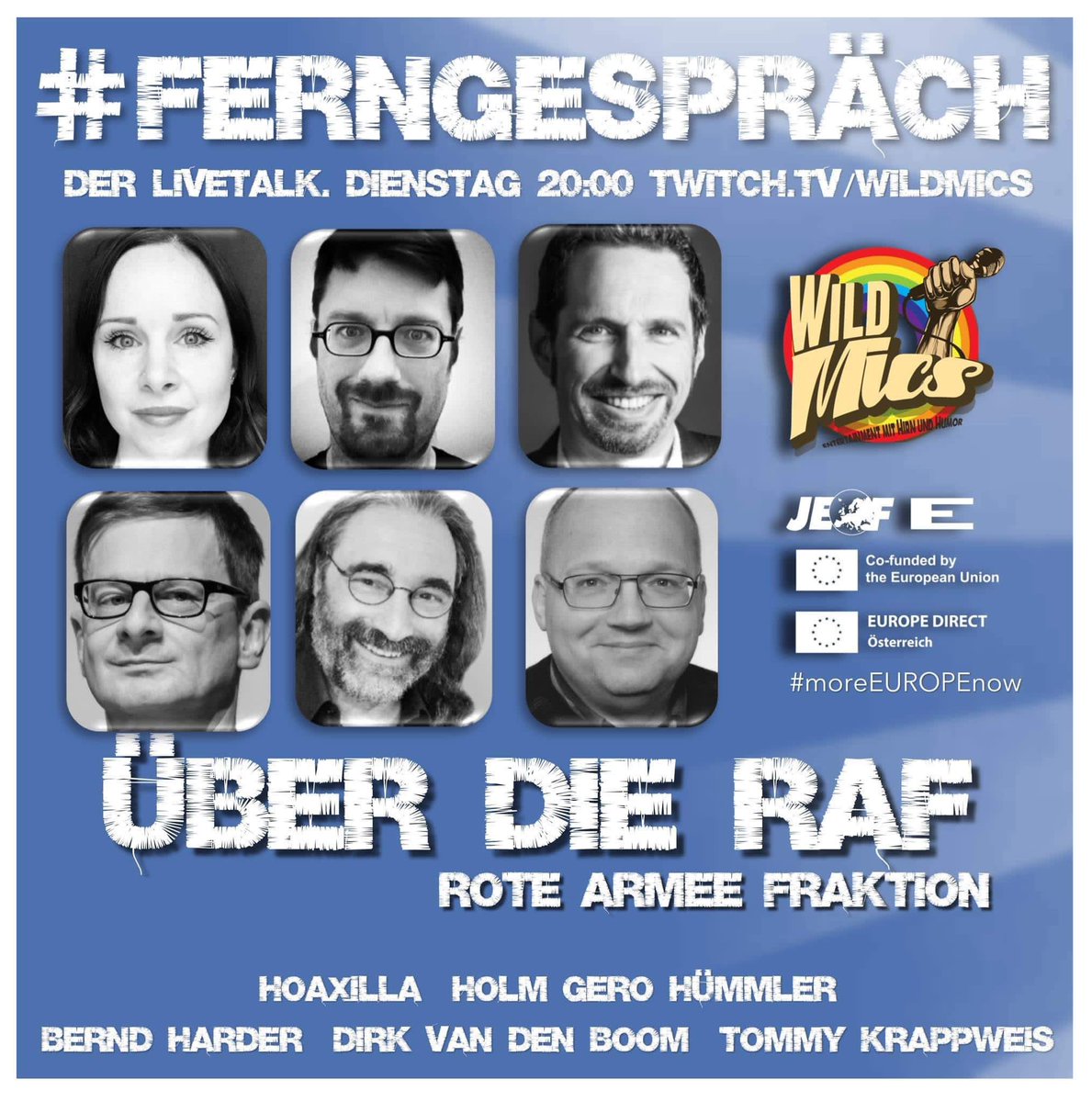 Europe Direct Wien (@edi_wien) on Twitter photo 👉 🇪🇺 Heute Dienstag 11.10.2022 um 20:00 @TommyKrappweis #Ferngespräch bei <a href="/WildMics/">WildMics </a> mit <a href="/Tentakelkaiser/">Dirk van den Boom</a> <a href="/hummler/">Holm Gero Hümmler</a> <a href="/Hoaxilla/">Ho Ax</a> und <a href="/berndharder/">Bernd Harder</a> live auf twitch.tv/wildmics! 👉 🇪🇺 Heute Dienstag 11.10.2022 um 20:00 @TommyKrappweis #Ferngespräch bei <a href="/WildMics/">WildMics </a> mit <a href="/Tentakelkaiser/">Dirk van den Boom</a> <a href="/hummler/">Holm Gero Hümmler</a> <a href="/Hoaxilla/">Ho Ax</a> und <a href="/berndharder/">Bernd Harder</a> live auf twitch.tv/wildmics!