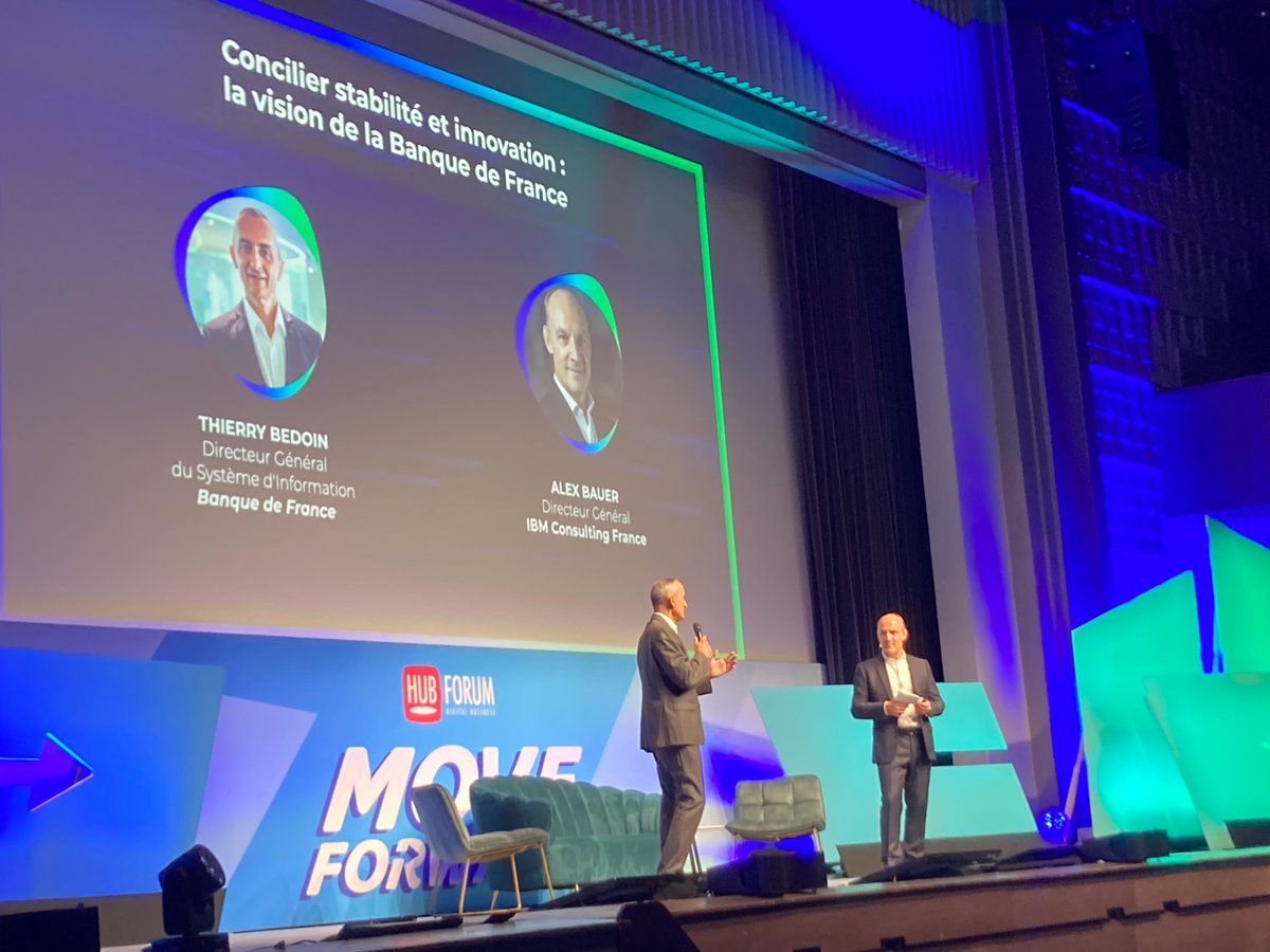 Très heureux d’intervenir au #HUBFORUM. J’ai pu revenir sur les nombreux défis devant nous à la <a href="/banquedefrance/">Banque de France</a> et le rôle central du Lab pour porter nos initiatives. J’ai abordé nos travaux en cours sur les #MNBC pour  concilier stabilité financière et innovations technologiques