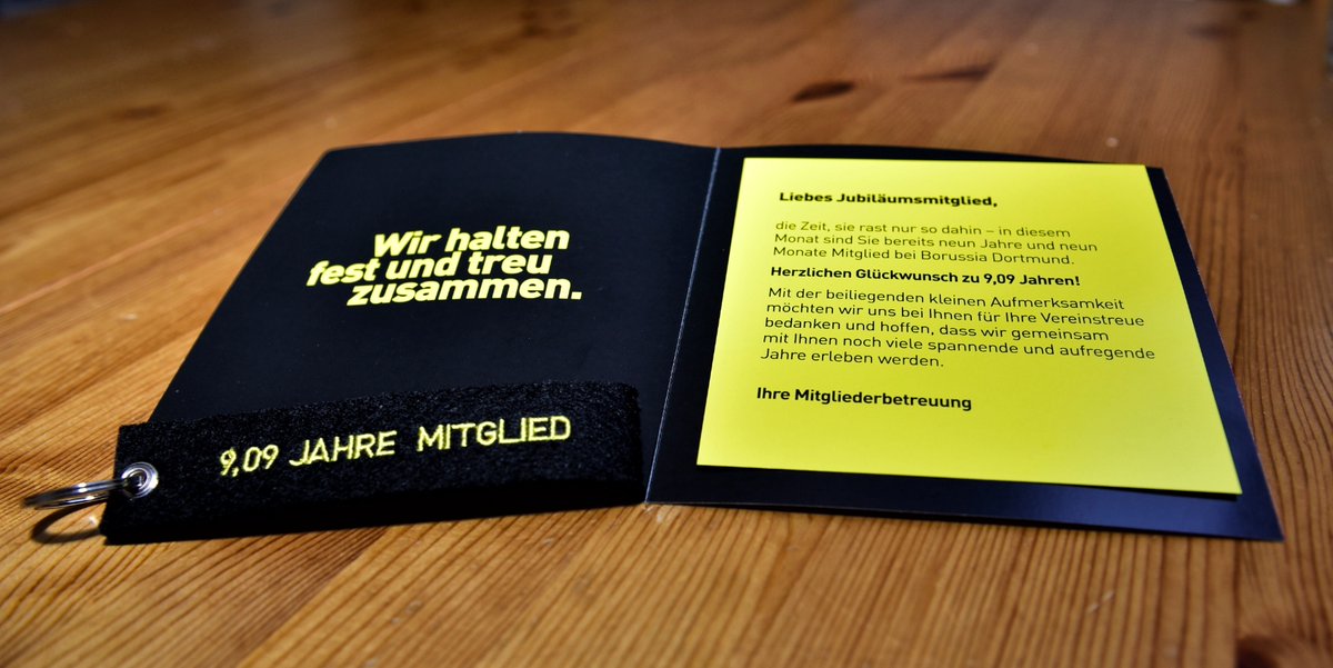 Herzlichen Dank <a href="/BVB/">Borussia Dortmund</a> 
Wir halten fest und treu zusammen!