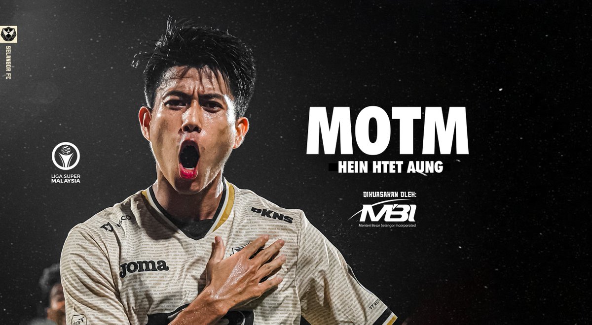 Our Myanmar boy gets another MOTM! 🇲🇲

Powered by @MbiSelangor  

#MKLK #LigaSuper2022 #SWUSFC #LS21