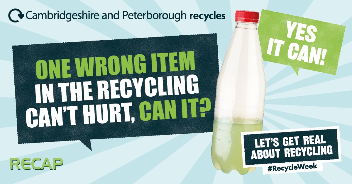 Plastic is sorted using air jets, and this doesn’t work if there’s liquid inside. 

Rinse, empty, squash and replace caps to recycle bottles the right way. 

#RecycleWeek