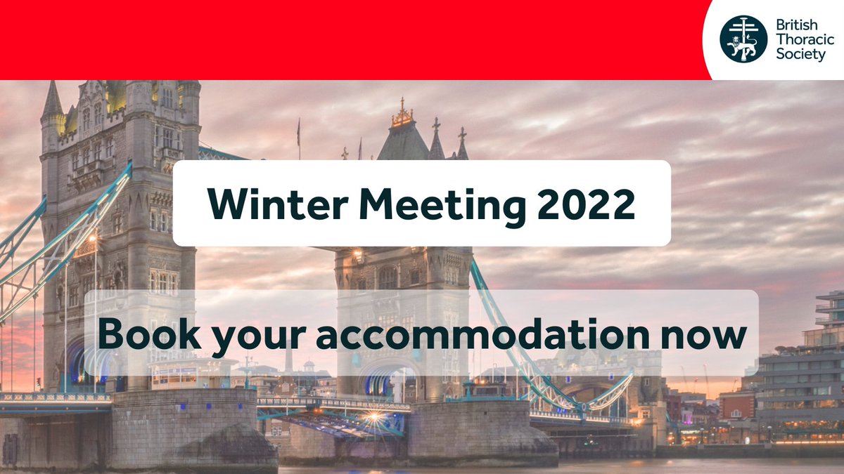 If you are yet to book your accommodation for the BTS Winter Meeting, our official concierge service is @MICEConcierge. There are limited rooms available, so be sure to secure a place: miceconciergeme.com/btswinter2022