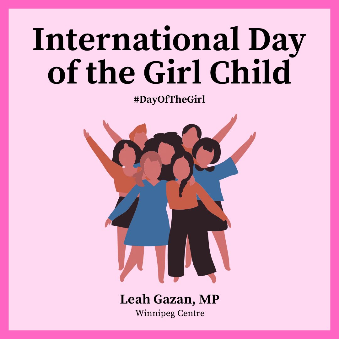 Today we celebrate the International Day of the Girl Child. Girls are not just future leaders; they are leaders now. I lift up their passion, courage, voices, & their fight for their rights, justice, equality, & for a better world. Happy #InternationalDayOfTheGirlChild!