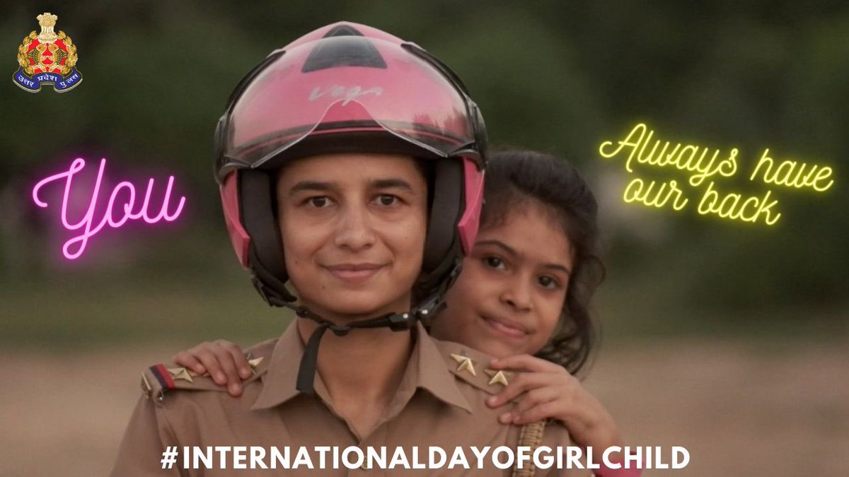 Uppolice's tweet image. Commemorating #InternationalDayOfGirlChild2022 by resolving to safeguard every #girlchild &amp;amp; provide an enabling environment so they can pursue their dreams fearlessly &amp;amp; reach the skies.

#GirlChildDay