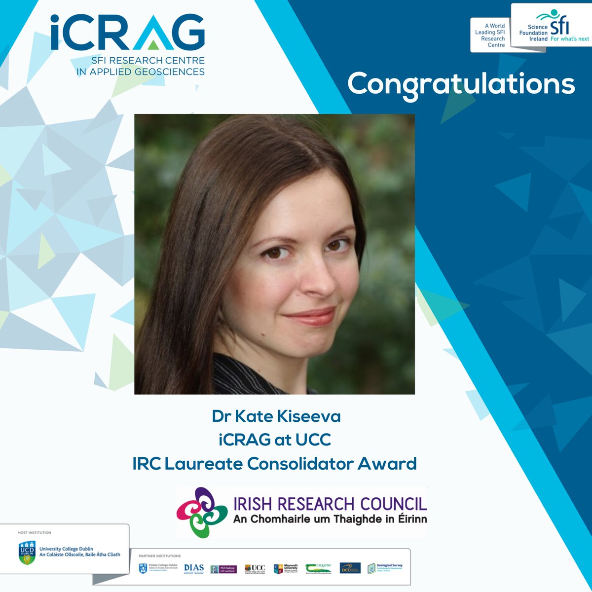 iCRAG Centre (@icragcentre) on Twitter photo Congratulations to iCRAG member Dr Kate Kiseeva of <a href="/uccBEES/">Biological, Earth & Environmental Sciences, UCC</a> on receiving an <a href="/IrishResearch/">We are now Research Ireland</a> Laureate Consolidator award 🌍
Full story: icrag-centre.org/news-and-media… Congratulations to iCRAG member Dr Kate Kiseeva of <a href="/uccBEES/">Biological, Earth & Environmental Sciences, UCC</a> on receiving an <a href="/IrishResearch/">We are now Research Ireland</a> Laureate Consolidator award 🌍
Full story: icrag-centre.org/news-and-media…