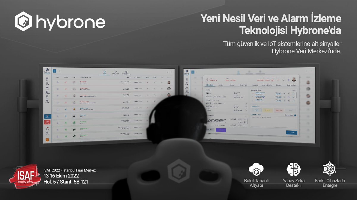 BigesEng's tweet photo. Hybrone Veri Merkezi, güvenlik kameralarından hırsız alarm sistemlerine tüm güvenlik ve IoT sistemlerinizi takip eder, gerekli durumlarda sizi bilgilendirir. 
 
Detaylar ISAF 2022'de. Ücretsiz kayıt için: https://t.co/DUYmNuUE88 https://t.co/iCSOV5vxvb