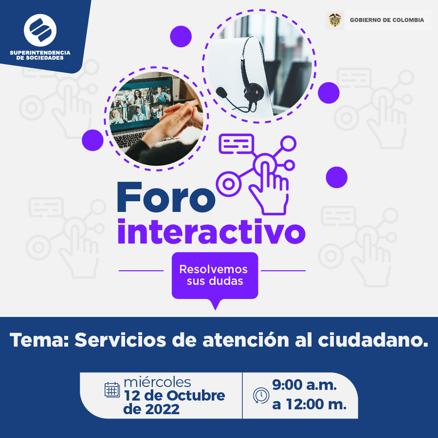 SSociedades's tweet photo. No se pierda nuestro #ForoInteractivo, donde hablaremos de los servicios de atención al ciudadano. Resolveremos dudas sobre:
🔹Consulta de procesos de insolvencia
🔹Trámites y servicios
🔹Horarios de atención
🔹Canales de comunicación
Info ⏩ https://t.co/Vi0WAklLsc https://t.co/zOtLOBF0Is