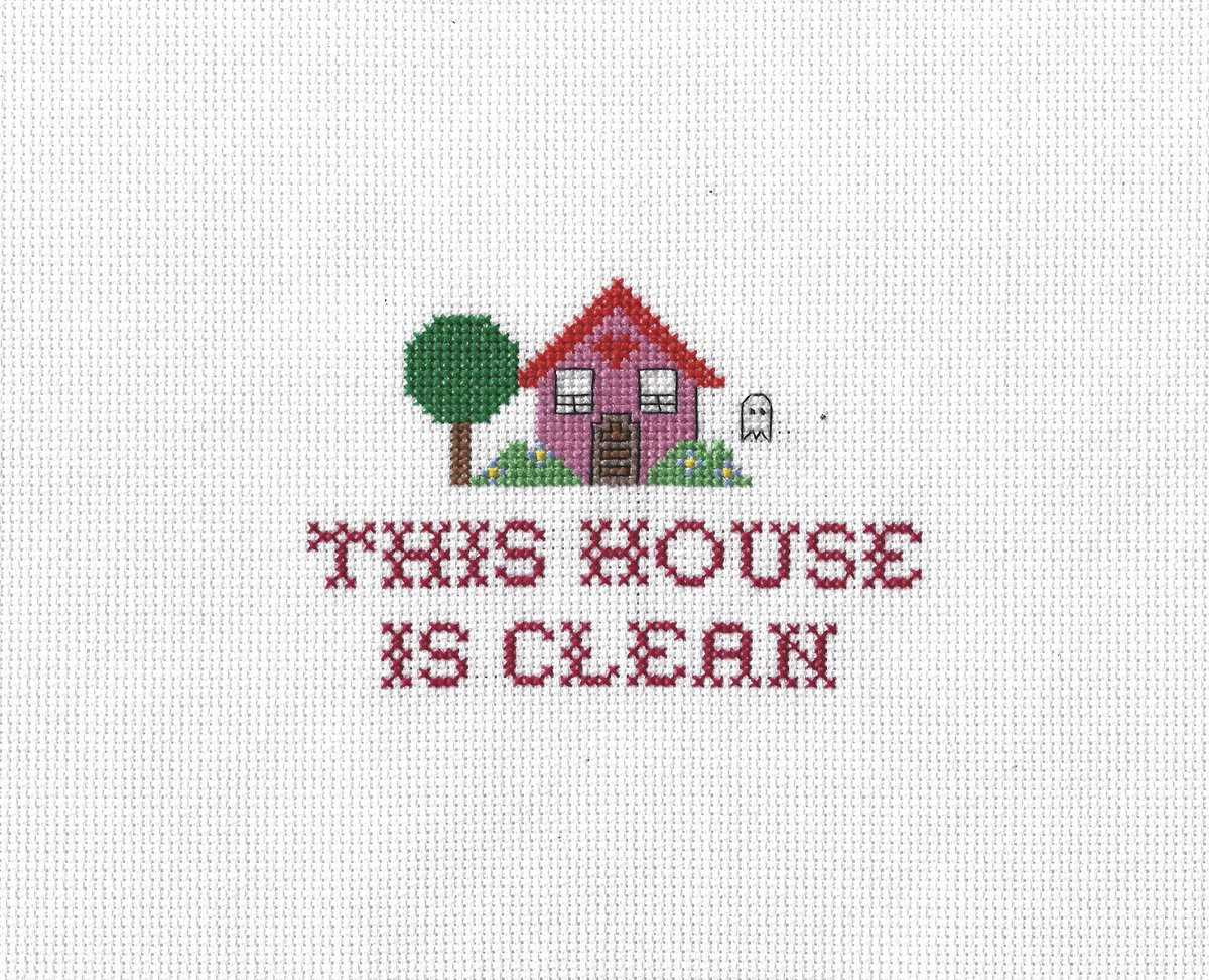 The feeling after a whole day of housework! #poltergeist #memes #housework #homesignage #halloween #crossstitch #crossstitching #crossstitcher #3drdcrafts #embroidery #embroideryart #art #custom #craft #crafts #madeinmn #handmade #popculture #funny #haha #clever