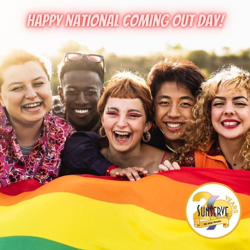 sunserveftl's tweet photo. Happy #NationalComingOutDay to all our #LGBTQ+ siblings, regardless if you are #Out or not! Your #Queerness is 100% #Valid either way!
.
.
.
#SunServe #WeHelpPeople #ComingOut #ComingOutDay #YouAreValid #Lesbina #Gay #Bi #Bisexual #Trans #Transgender #Q… https://t.co/NeMpfHJHvy https://t.co/BiEDhCHzQf