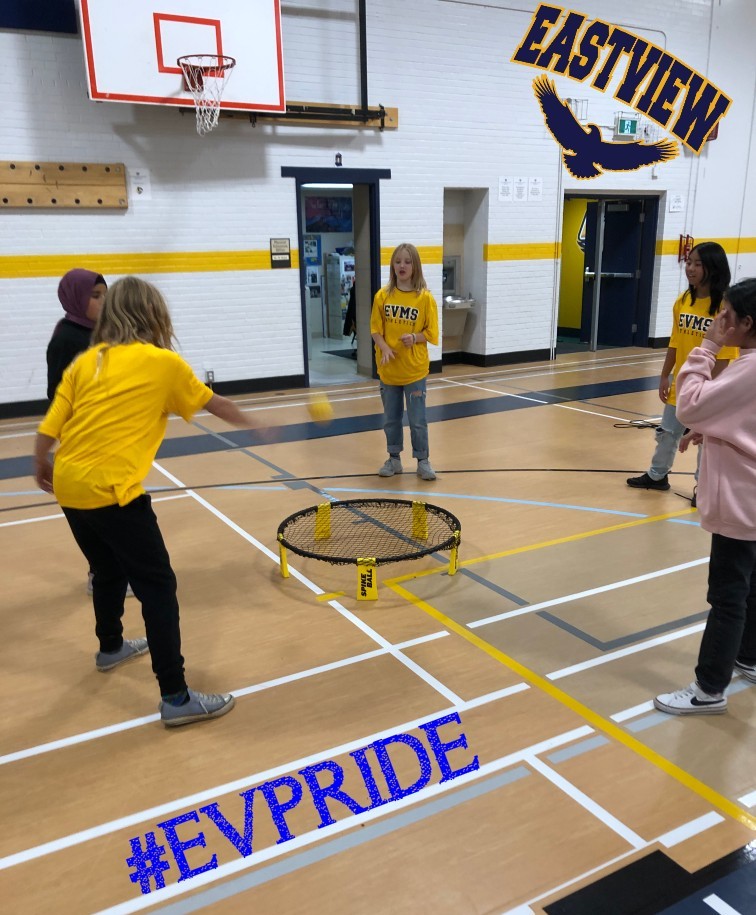 EVM_School's tweet photo. There's always something happening in the gym. Today's intramurals saw some intense spike ball!! #evpride https://t.co/fa0nkXZZhy