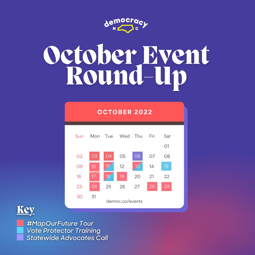 democracync's tweet photo. Have you attended any of our October events so far? Don't worry, there's still time!✨ Mark your calendar and check out our roundup of events ft. the #MapOurFuture tour with and Vote Protector trainings (TONIGHT).
Learn more and RSVP at https://t.co/kCIOjdanVn! 📆 https://t.co/EycM88JMiv