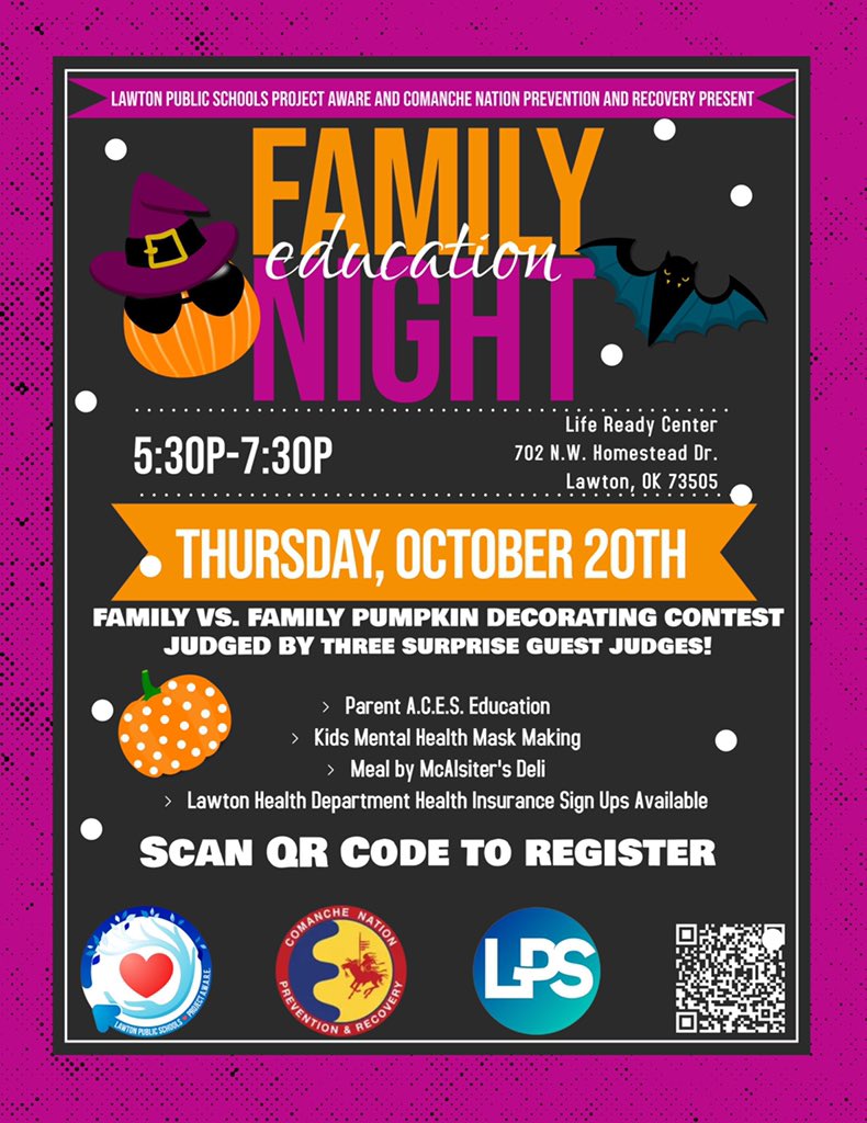 LawtonPS's tweet photo. Mark your calendars for a family friendly event #LawtonPS family!

Register here: https://t.co/XbPcZEj0k4 https://t.co/c1ms2bBWEf