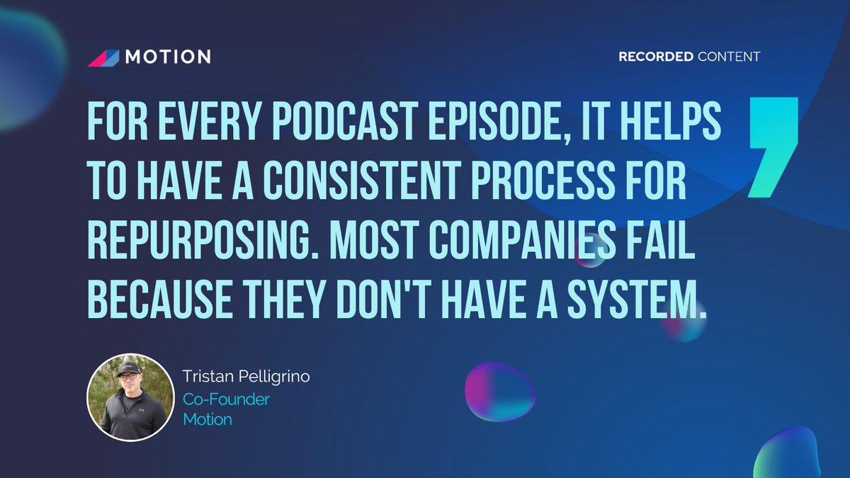 Check out this episode of Recorded Content. Our host <a href="/tpelligrino/">Tristan Pelligrino 🎙</a> discusses content distribution and why it is critical for a podcast's success.

Listen here: motionagency.io/episode/three-…