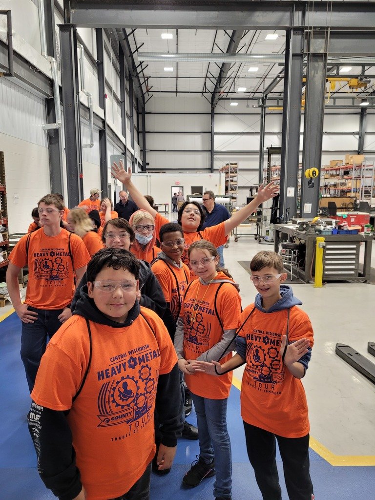 BowlerSchool's tweet photo. #bowlerproud 8th-grade students participated in Northcentral Technical College's Heavy Metals Tour by visiting Amron, NTC- Antigo, and Waukesha Bearings to learn about careers in manufacturing. https://t.co/gkiltjGZ9l
