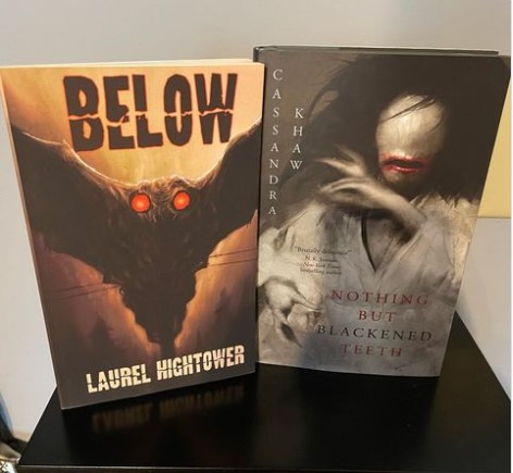 Got some horror books to read and now have some @slimyswampghost are in the house.  #Belowlaurelhightower #nothingbutblackenedteeth #cassandrakhaw