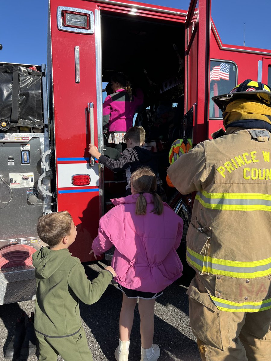 Fire Safety visit from the PWC Fire Department!  #TheNokesvilleSchool