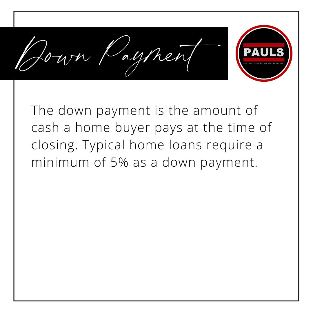 The_PAULS_Team's tweet photo. 📍The typical down payment when purchasing a home is 5%.  

#JPRE #JimPaulsRealEstate #JimPauls #Pauls #PaulsRealEstate #RealEstate #Realtor #HamOnt #Hamilton #HamiltonOntario #HamiltonRealEstate https://t.co/nv2CeCheb7