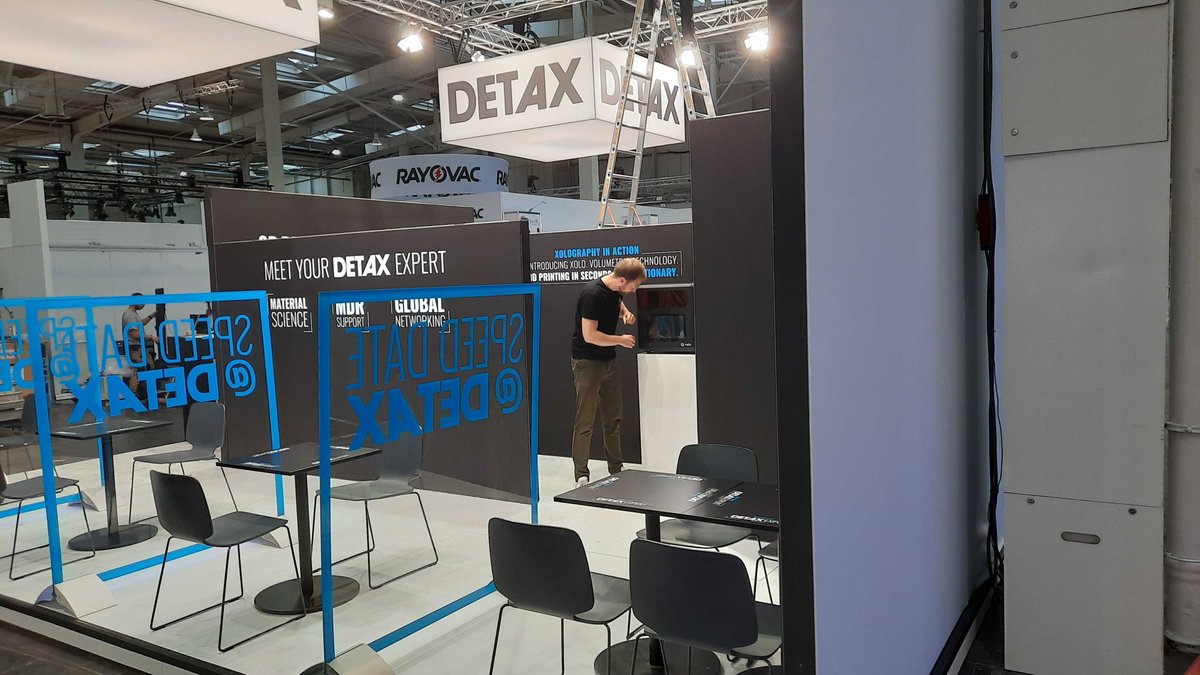 xolo3D's tweet photo. #xolo for the first time prsenting #xolography at a big fair. EUHA 2022. Thank you @Detax_DE for featuring us at your great booth. 

#3dprinting #hearingaids https://t.co/kgaMHnMs5g
