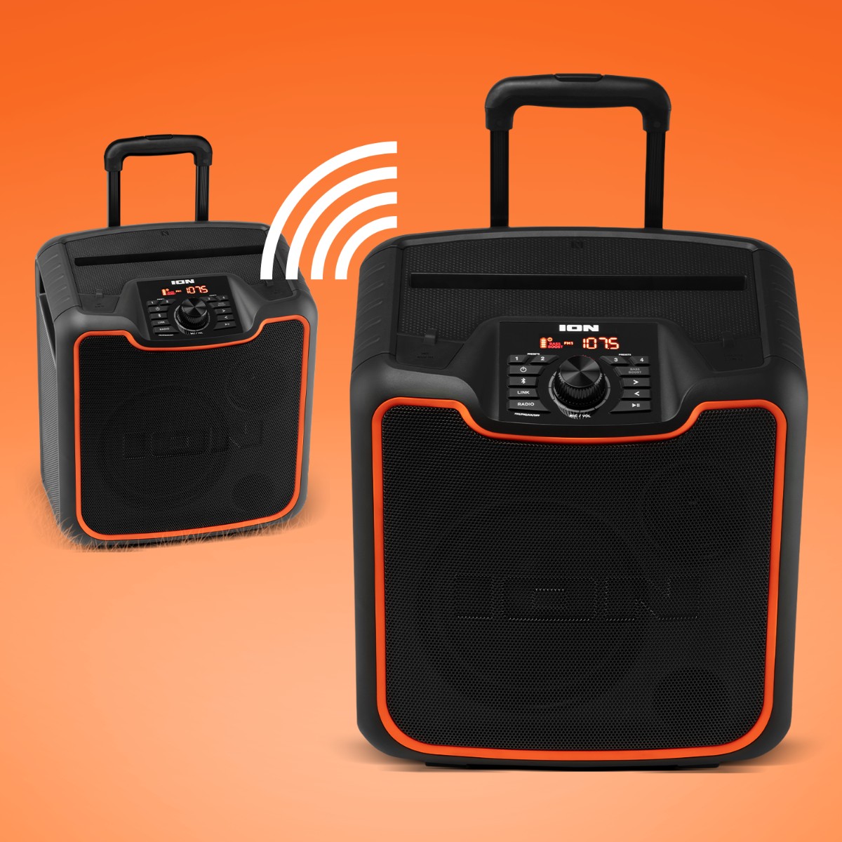 IONaudio's tweet photo. Use the wireless stereo link in the Sport XL to connect additional speakers 

Learn more about Sport XL: https://t.co/UGegUm7oju

#IONaudio #IONSoundXP #SportXL https://t.co/pFqVlVe89T