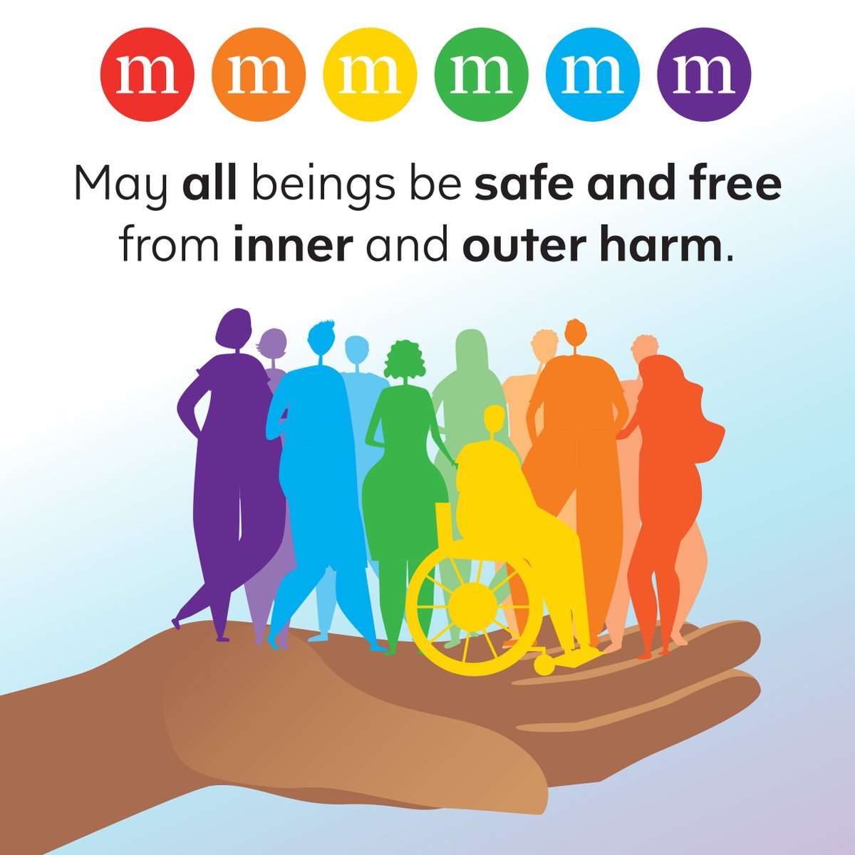 Today, on #NationalComingOutDay, we send thoughts of loving-kindness to all members of the LGBTQ+ community. No matter who you love or how you identify, we wish you may be safe and free from inner and outer harm, experience ease of well-being, and be happy and contented. 🌈 🏳️‍🌈