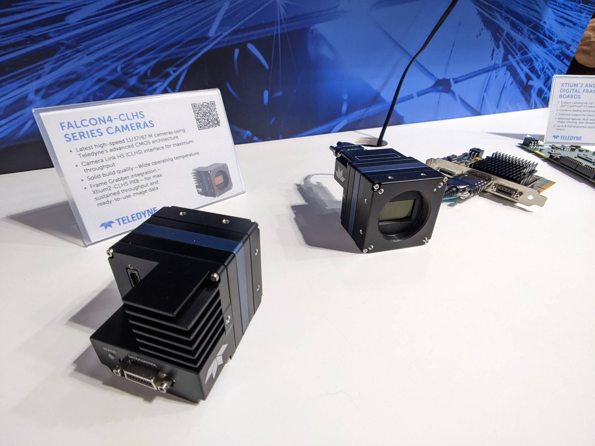 Lumenera's tweet photo. Make sure to talk to our imaging experts at The Vision Show. We are with our full vision solutions portfolio including the high-speed Falcon4-CLHS cameras.
#TheVisionShow #Vision2022 #VisionBoston #machinevision #computervision https://t.co/Kv3w9QbRqg