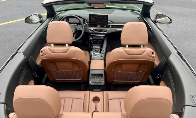 Fresh on the lot. Pre-Owned 2020 Audi A5 Cabriolet in district green metallic. 
bit.ly/3SMkSKl