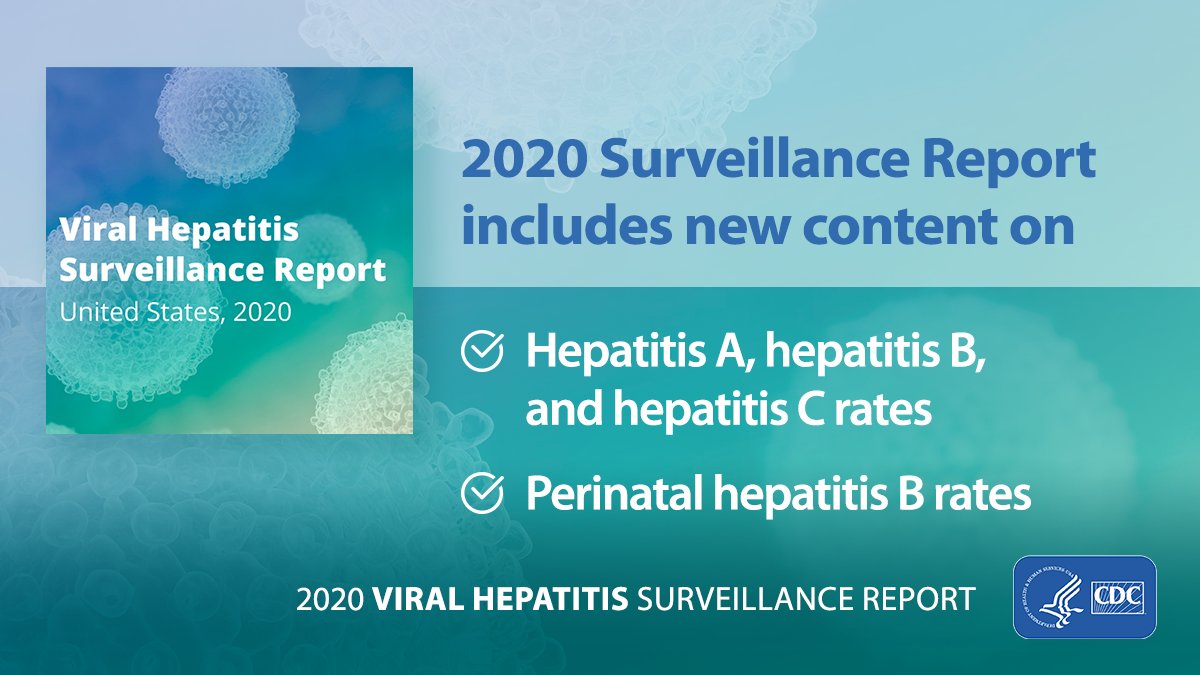 Curious to learn more about #Hepatitis? Find the latest data on #HepatitisA, #HepatitisB and #HepatitisC in the 2020 Viral Hepatitis Surveillance Report: bit.ly/3SDpjHd