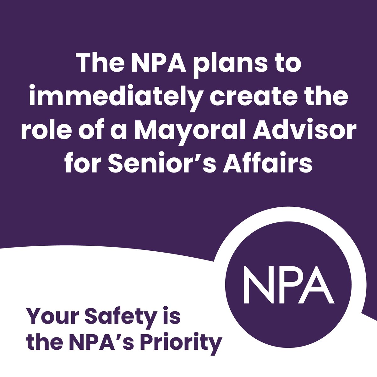 The NPA plans to immediately create the role of a Mayoral Advisor for Senior’s Affairs in the City of Vancouver. npavancouver.ca/the-npa-plans-… #vanpoli