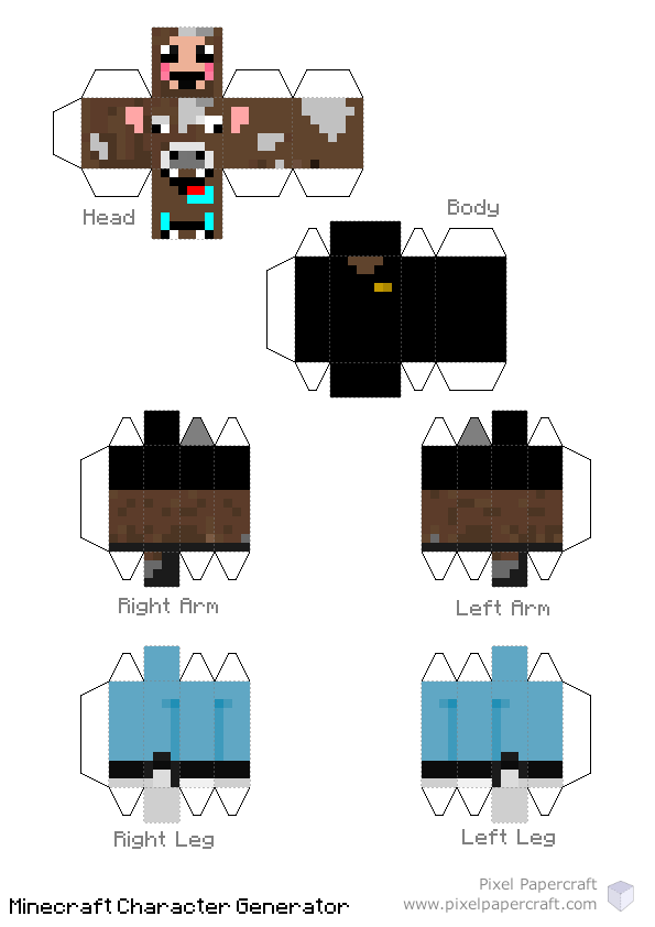 Minecraft Character Bendable Papercraft Generator