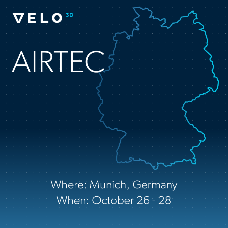 VELO3DMetal's tweet photo. We are coming to a tradeshow near you. Book a meeting today to meet with our experts and discuss your intricate design projects:
#tradeshows #MERoTIC #33BIMU #AirTec22 #Formnext #MadeforSpace