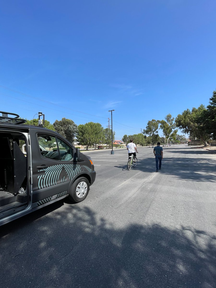 SpartanRadar's tweet image. The Spartan team is dedicated to improving safety for vulnerable road users.
Here, Spartan engineers are using our test van to ensure VRU detection in different scenarios, such as bicyclists in a blind spot and pedestrians hidden behind a sign.