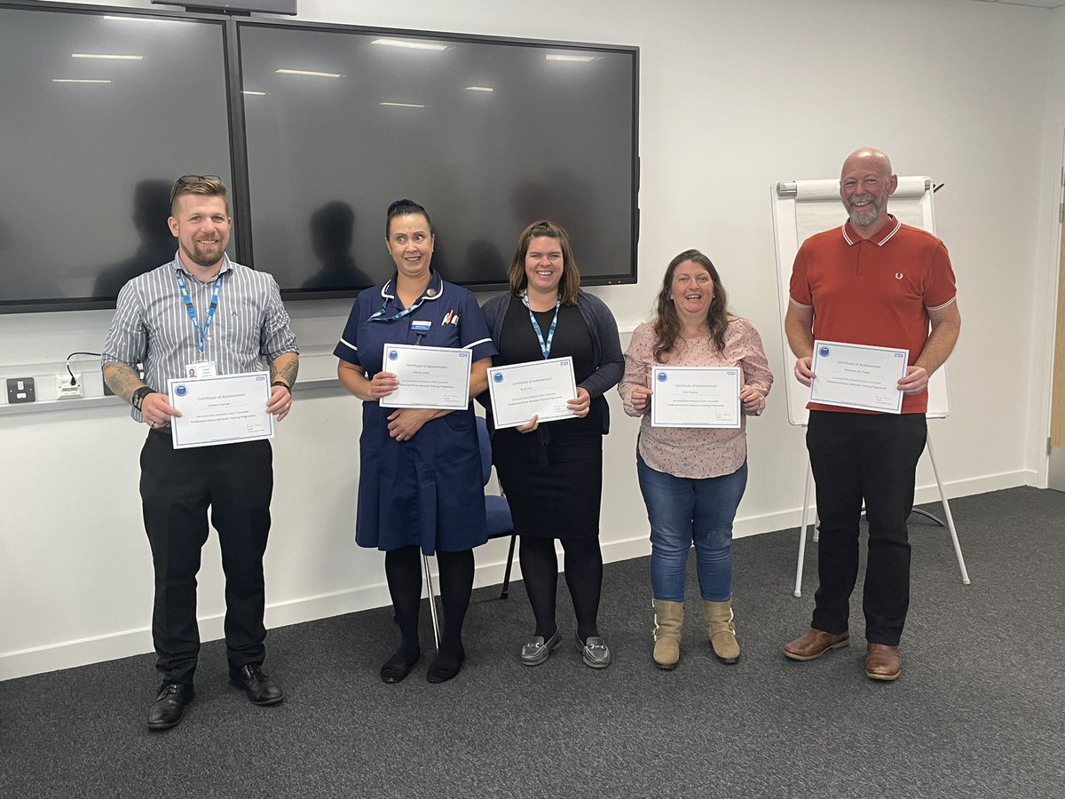 Award presentation for our certified PNA’s today, huge congratulations to you all, really looking forward to working with you and raising the PNA profile 🎉🎉🎉 <a href="/kimvon_o/">Kim O'Keeffe - BEM</a> <a href="/LouiseD999/">Louise Dickinson</a> <a href="/Kylielock2/">Kylie lock</a>