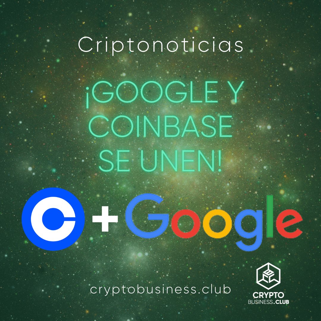 cbc_crypto's tweet photo. Google y Coinbase anuncian un nuevo acuerdo que permitirá a los usuarios pagar servicios en la nube con Bitcoin y Ethereum a partir de 2023.
#cryptobusinessclub #bitcoin #cryptoclub #criptoinversión #cryptotrading #aprendercripto #aprenderbitcoin #google #ethereum #coinbase https://t.co/DSDOzMfyWe