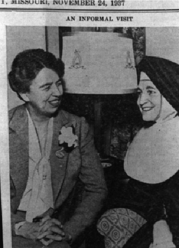 avila_archives's tweet photo. Today is Eleanor Roosevelt's birthday (10/11/1884)! In 1937 she visited Avila, then St. Teresa's Junior College, when it was still located in Brookside on the campus of @STAstars. #ArchivesMonth #AvilaHistory https://t.co/zZv9ggPwHL