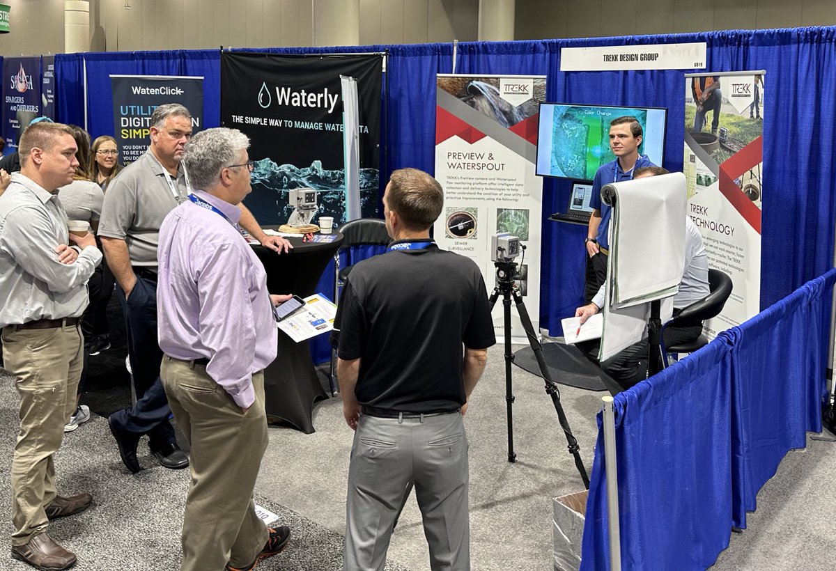 TREKKDesign's tweet photo. We’ve had a great time meeting new friends and reconnecting with others at #weftec2022 this week. Don’t forget to visit TREKK in booth 6919 and learn how our latest #PreView camera technology can be utilized in your community. #TREKKknowsflow #TREKKtech https://t.co/lC0MIi021p