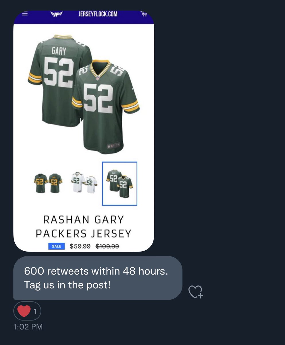 PastorChzhead's tweet image. Hi everyone, I’d love to win this @RashanAGary jersey from @JerseyFlock so let’s get this done, smash that retweet button! #GoPackGo