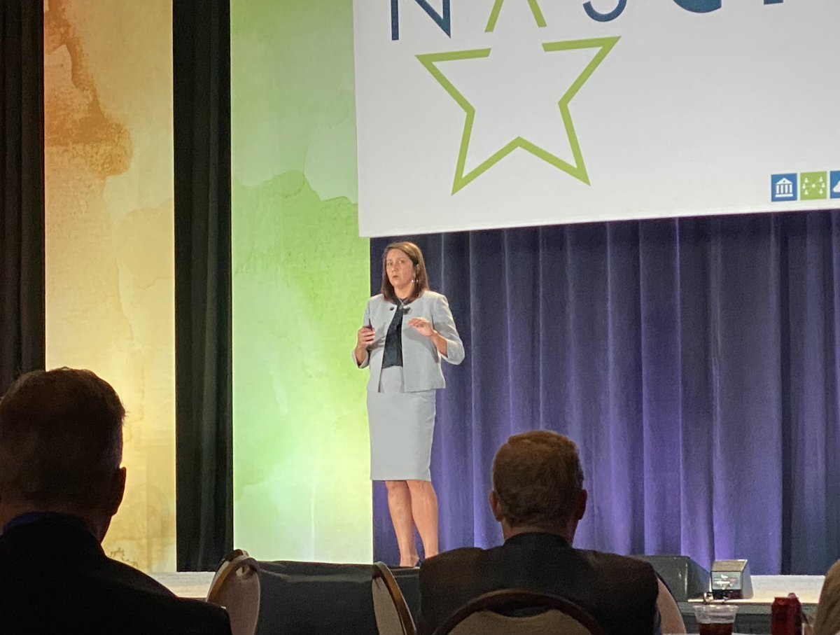 Great keynote by Ginger Kerrick on leadership at #NASCIO22 so