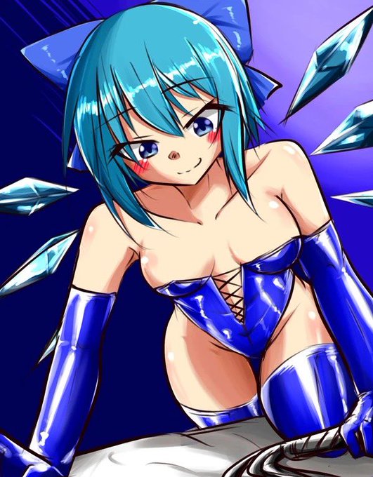 夜の遊びに来たチルノ 