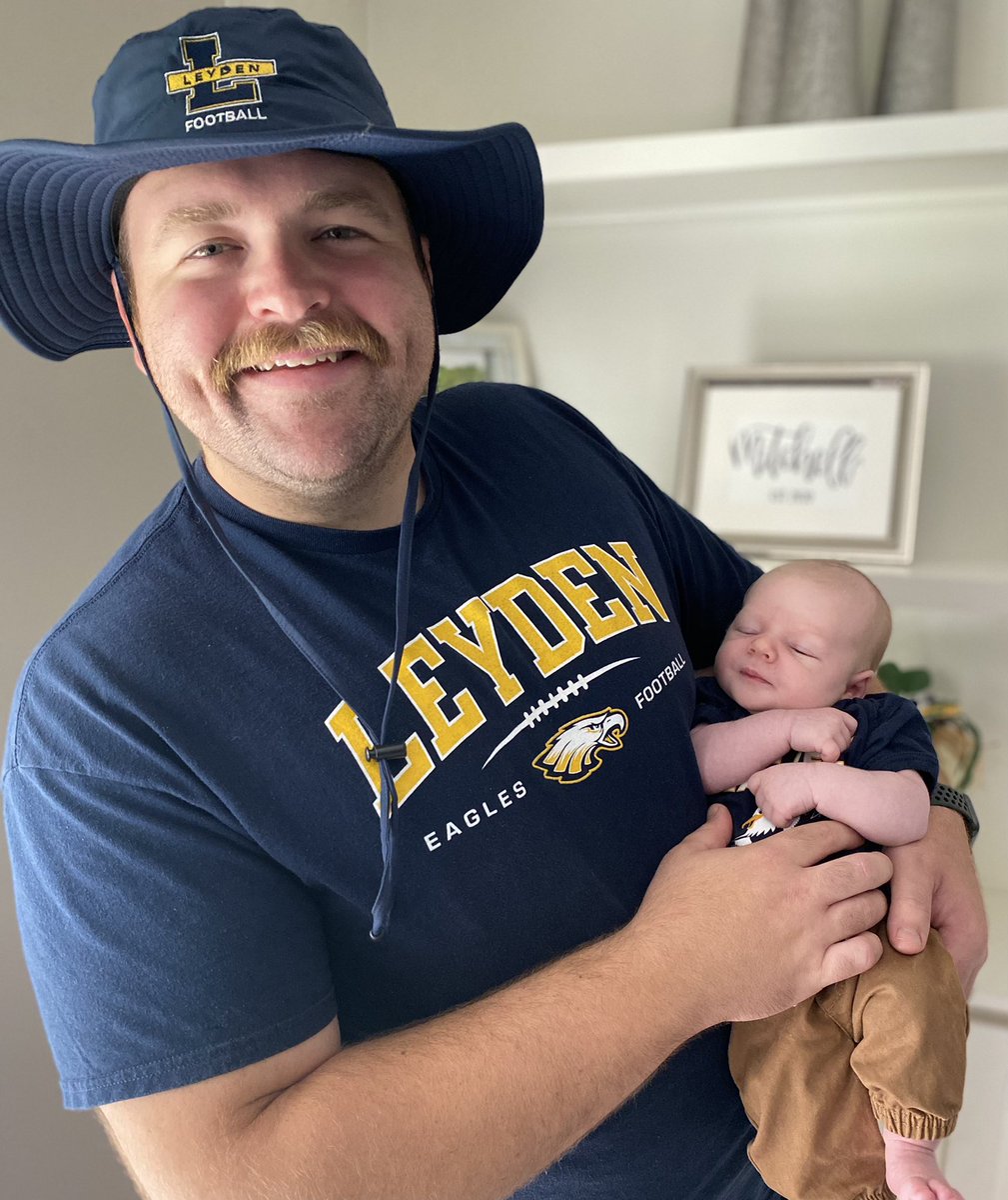 Jack loves his baby Leyden gear! Thank you <a href="/mtk5683/">Tim Murphy</a> and <a href="/npolyak/">Nick Polyak</a>. Go Eagles!  #leydenpride