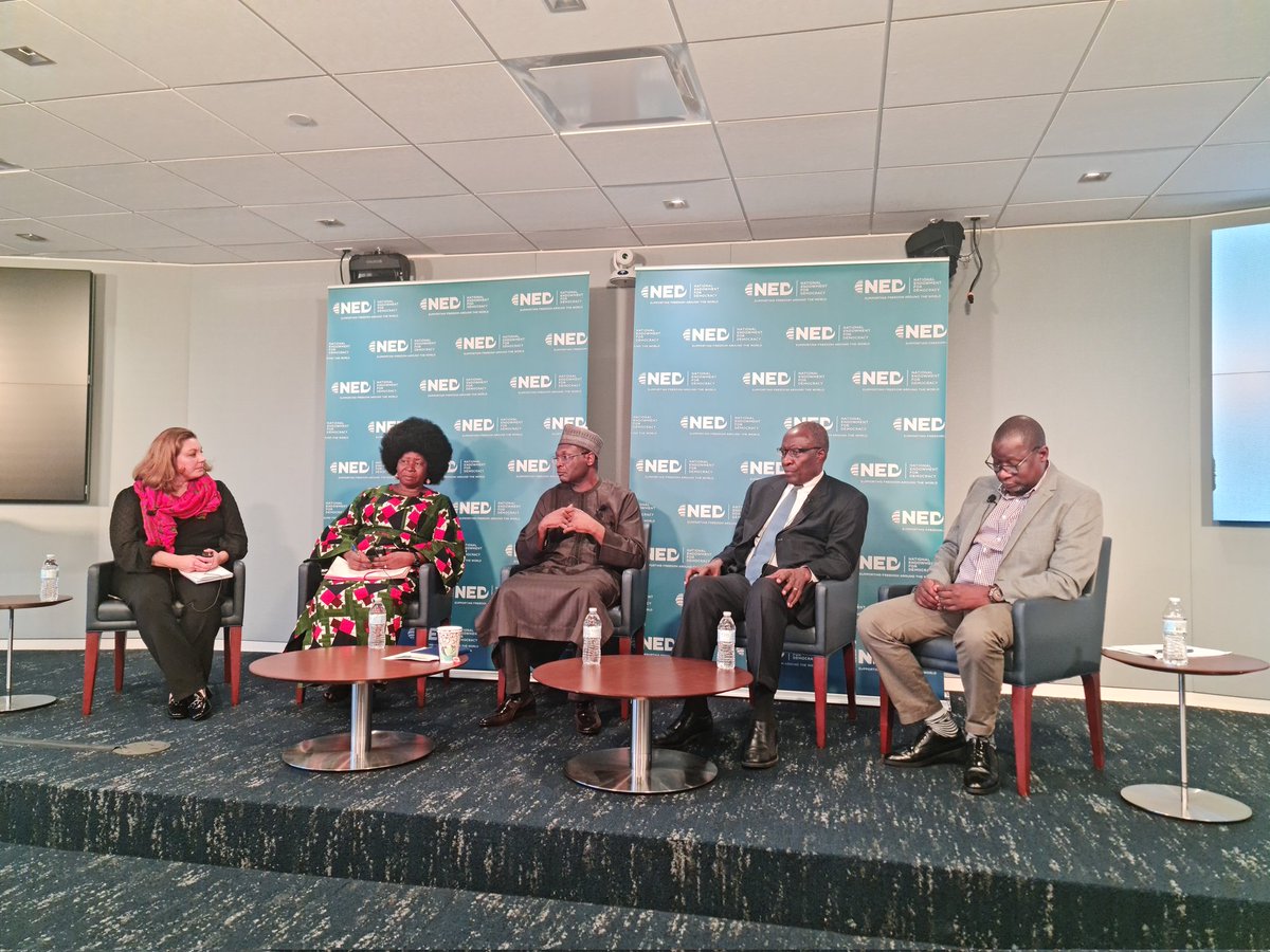 DCynthiaM's tweet photo. "There is renewed hope in Nigeria's election with the new Electoral Act and growing interest of young people to participate as voters. But there must be accountability and transparency in the process to sustain this hope"- Ene Obi #NEDEvents #NigeriaDecides2023 https://t.co/UIMynoFp4p