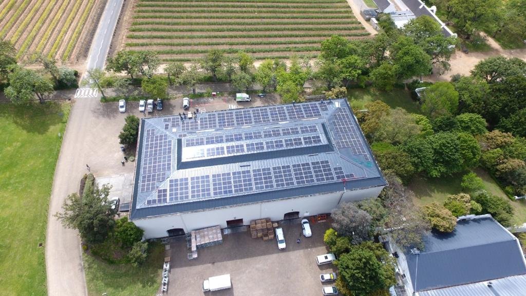 TheSunExchange's tweet photo. The solar plant installation at @GrootConstantia is nearing completion. Just look at all those glorious solar cells!
Energisation is imminent!
#PeoplePoweredSolar #InstallingSolar https://t.co/pU7s0kBLWd