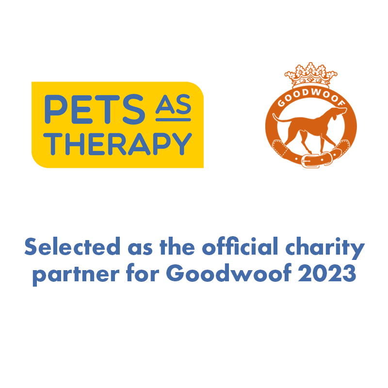 PetsAsTherapyUK's tweet photo. We are thrilled to be receiving the support of Goodwoof during 2023.
Read more: https://t.co/vARCsEGlUD
#charity #petsastherapy #goodwoofdogs #goodwood https://t.co/Cift8W5Jq8