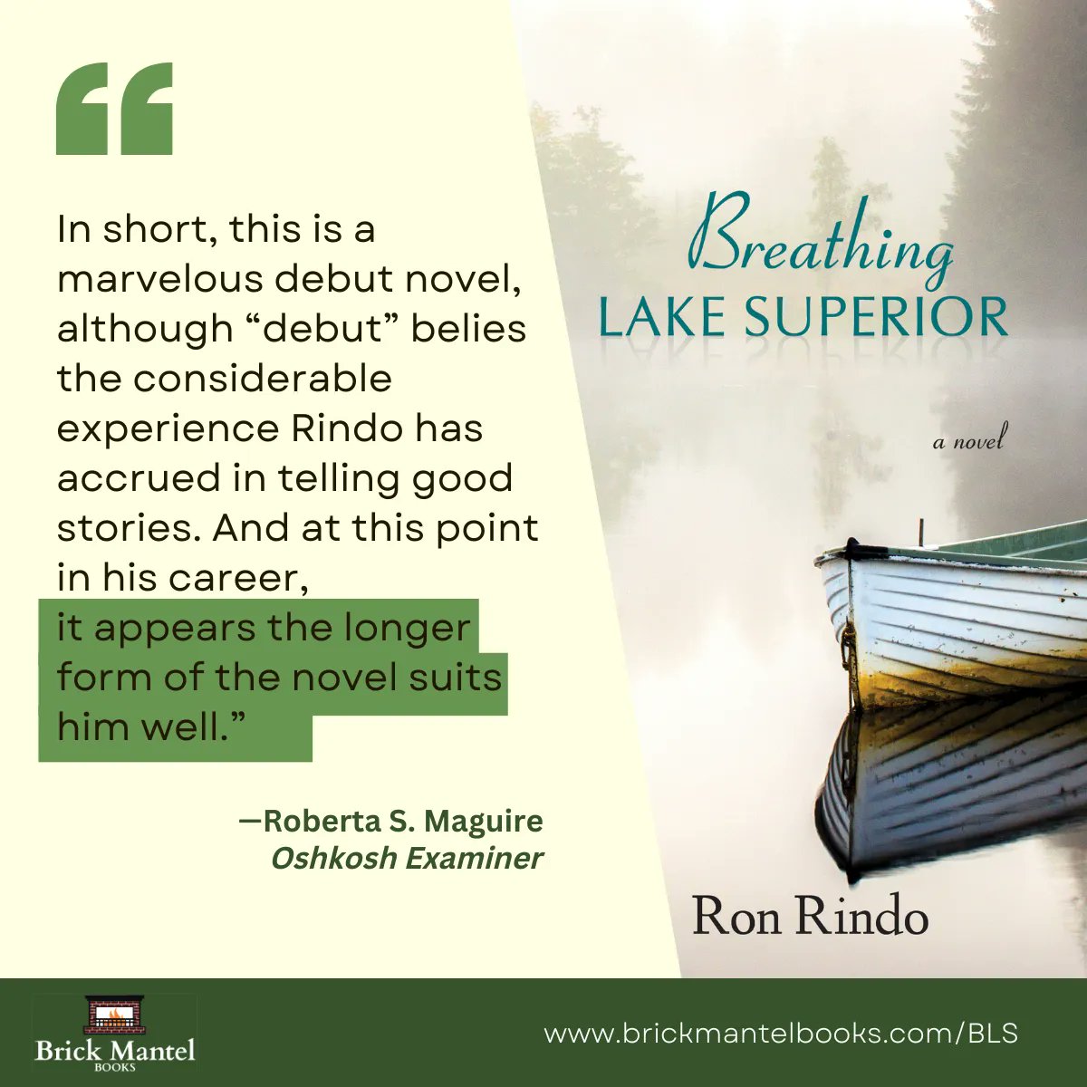 In addition to the interview with Ron Rindo, Roberta S. Maguire also reviewed Breathing Lake Superior in the <a href="/ExaminerOshkosh/">Oshkosh Examiner</a>.
buff.ly/3RLOvdn 

#novel #fiction #WritingCommmunity #amwriting #UpNorth #author #bookreview #midwest #wisconsin #mustread