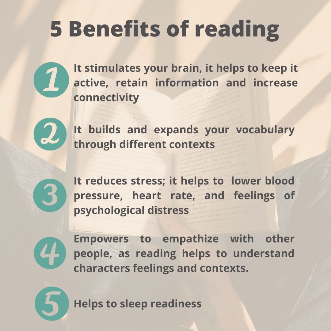 EmbracingChaos2's tweet photo. Do you know reading has a lot of benefits?

Here we enlist 5:

#reading #life #embracingchaos #productivity #lifestyle #communications #brainstorming #stress #empowerment https://t.co/RbIn7lkwZN